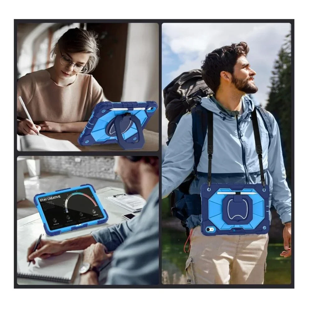 Case for iPad Air 11 inch (M2) 2024, Shockproof Protective With Hand Strap/Shoul